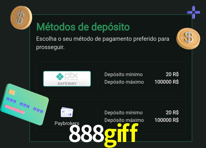 O cassino 888giff oferece uma grande variedade de métodos de pagamento
