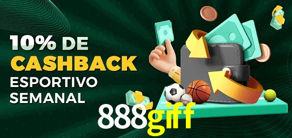 10% de bônus de cashback na 888giff